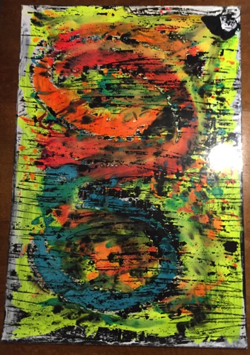 Irene Laksine large acrylic on PVC ref 26